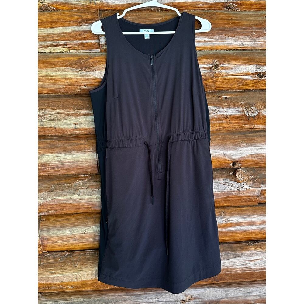 PLX Black Sleeveless Zip-Front SPORTS Jumpsuit